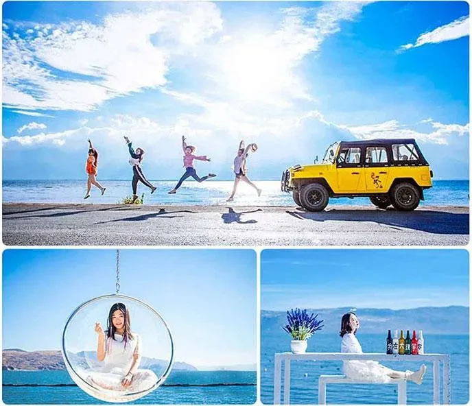 大理敞篷吉普車旅拍與洱海